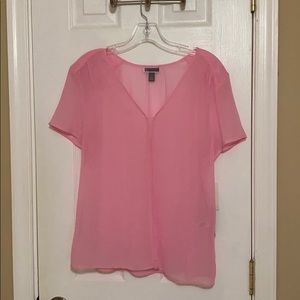 NWT Pink Chelsea28 Short Sleeve Blouse